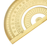 Maxbell Mini Brass Math Geometry Ruler Jewelry Measuring Tool Protractor