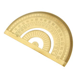 Maxbell Mini Brass Math Geometry Ruler Jewelry Measuring Tool Protractor