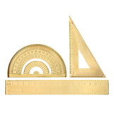 Maxbell Mini Brass Math Geometry Ruler Jewelry Measuring Tool Protractor