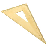 Maxbell Mini Brass Math Geometry Ruler Jewelry Measuring Tool Right Triangle