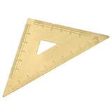 Maxbell Mini Brass Math Geometry Ruler Jewelry Measuring Tool Isosceles Triangle