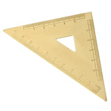 Maxbell Mini Brass Math Geometry Ruler Jewelry Measuring Tool Isosceles Triangle