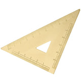 Maxbell Mini Brass Math Geometry Ruler Jewelry Measuring Tool Isosceles Triangle