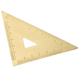 Maxbell Mini Brass Math Geometry Ruler Jewelry Measuring Tool Isosceles Triangle