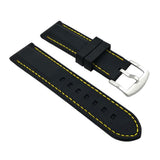 Maxbell Silicone Rubber Waterproof Sport Watch Band Strap Replacement Wristband 24mm