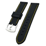 Maxbell Silicone Rubber Waterproof Sport Watch Band Strap Replacement Wristband 24mm