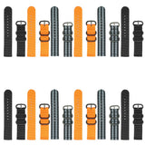 Maxbell Black Woven Nylon Watch Strap Wristwatch Band Stainless Steel Buckle 24mm