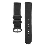 Maxbell Black Woven Nylon Watch Strap Wristwatch Band Stainless Steel Buckle 18mm