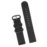 Maxbell Black Woven Nylon Watch Strap Wristwatch Band Stainless Steel Buckle 18mm