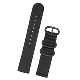 Maxbell Black Woven Nylon Watch Strap Wristwatch Band Stainless Steel Buckle 18mm