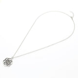 Maxbell Vintage Hollow Yoga Lotus Mandala Pendant Necklace Talisman Jewelry Silver