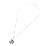 Maxbell Vintage Hollow Yoga Lotus Mandala Pendant Necklace Talisman Jewelry Silver