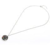 Maxbell Round Gemstone Tree of Life Yoga Mandala Pendant Necklace Chain Silver
