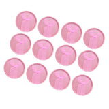 Maxbell 12 Piece Round Box Jewelry Earring Ear Studs Weddings Birthday Gift Pink