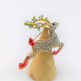 Maxbell Rhinestone Lovely Elk Running Deer Fashion Collar Lapel Pin Corsage