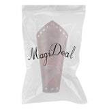 Maxbell Punk Mens Leather Wrist Bracer Guards Arm Protector Halloween Cosplay Red