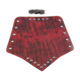 Maxbell Punk Mens Leather Wrist Bracer Guards Arm Protector Halloween Cosplay Red
