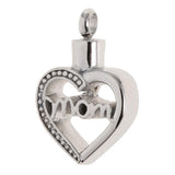Maxbell Hollow Heart Urn Pendant Memorial Urn Keepsake Cremation Ash Holder Mom