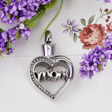 Maxbell Hollow Heart Urn Pendant Memorial Urn Keepsake Cremation Ash Holder Mom