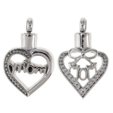 Maxbell Hollow Heart Urn Pendant Memorial Urn Keepsake Cremation Ash Holder Mom