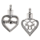 Maxbell Hollow Heart Urn Pendant Memorial Urn Keepsake Cremation Ash Holder Mom