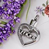 Maxbell Hollow Heart Urn Pendant Memorial Urn Keepsake Cremation Ash Holder Mom