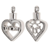 Maxbell Hollow Heart Urn Pendant Memorial Urn Keepsake Cremation Ash Holder Mom