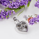 Maxbell Hollow Heart Urn Pendant Memorial Urn Keepsake Cremation Ash Holder Mom