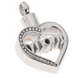 Maxbell Hollow Heart Urn Pendant Memorial Urn Keepsake Cremation Ash Holder Mom