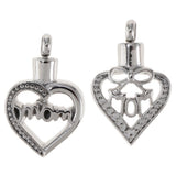 Maxbell Hollow Heart Urn Pendant Memorial Urn Keepsake Cremation Ash Holder Mom