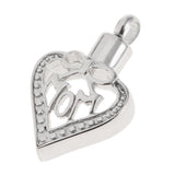 Maxbell Hollow Heart Urn Pendant Memorial Urn Keepsake Cremation Ash Holder Bowknot