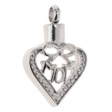 Maxbell Hollow Heart Urn Pendant Memorial Urn Keepsake Cremation Ash Holder Bowknot