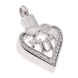 Maxbell Hollow Heart Urn Pendant Memorial Urn Keepsake Cremation Ash Holder Bowknot