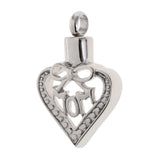 Maxbell Hollow Heart Urn Pendant Memorial Urn Keepsake Cremation Ash Holder Bowknot