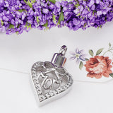 Maxbell Hollow Heart Urn Pendant Memorial Urn Keepsake Cremation Ash Holder Bowknot