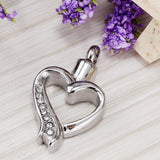 Maxbell Stainless Steel Heart Urn Pendant Memorial Urn Keepsake Cremation Ashes