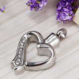 Maxbell Stainless Steel Heart Urn Pendant Memorial Urn Keepsake Cremation Ashes