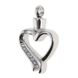 Maxbell Stainless Steel Heart Urn Pendant Memorial Urn Keepsake Cremation Ashes