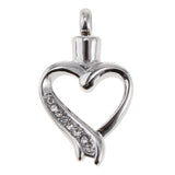Maxbell Stainless Steel Heart Urn Pendant Memorial Urn Keepsake Cremation Ashes