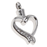 Maxbell Stainless Steel Heart Urn Pendant Memorial Urn Keepsake Cremation Ashes