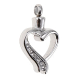 Maxbell Stainless Steel Heart Urn Pendant Memorial Urn Keepsake Cremation Ashes