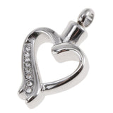Maxbell Stainless Steel Heart Urn Pendant Memorial Urn Keepsake Cremation Ashes