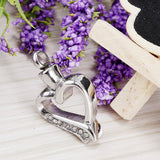 Maxbell Stainless Steel Heart Urn Pendant Memorial Urn Keepsake Cremation Ashes