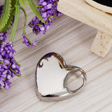 Maxbell Stainless Steel Glossy Silver Love Heart Cremation Keepsake Urn Pendant