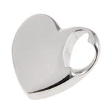 Maxbell Stainless Steel Glossy Silver Love Heart Cremation Keepsake Urn Pendant