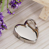 Maxbell Stainless Steel Glossy Silver Love Heart Cremation Keepsake Urn Pendant