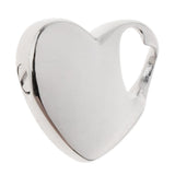 Maxbell Stainless Steel Glossy Silver Love Heart Cremation Keepsake Urn Pendant