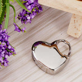 Maxbell Stainless Steel Glossy Silver Love Heart Cremation Keepsake Urn Pendant