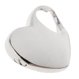 Maxbell Stainless Steel Glossy Silver Love Heart Cremation Keepsake Urn Pendant