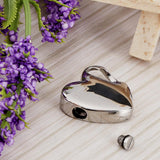Maxbell Stainless Steel Glossy Silver Love Heart Cremation Keepsake Urn Pendant